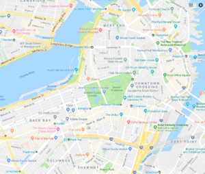 Boston Public Garden and Map