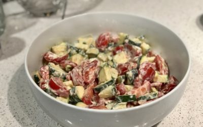 Zucchini, Tomato, Yogurt Salad
